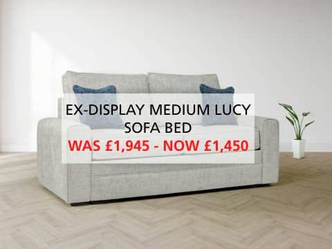 THE LUCY SOFA BED  CONVERTS SEAMLESSLY FROM A SOFA INTO A BED WITH A ONE-FOLD MECHANISM